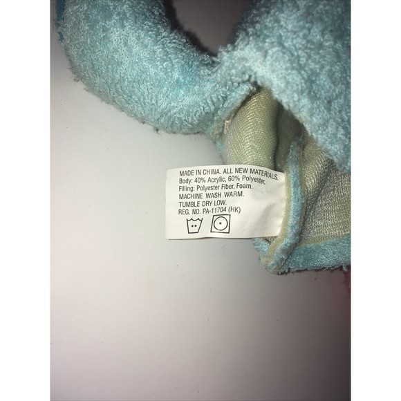 Disney Dumbo Hand Puppet Blue Soft Lovey Plush Vintage Terrycloth Blue - Picture 6 of 8